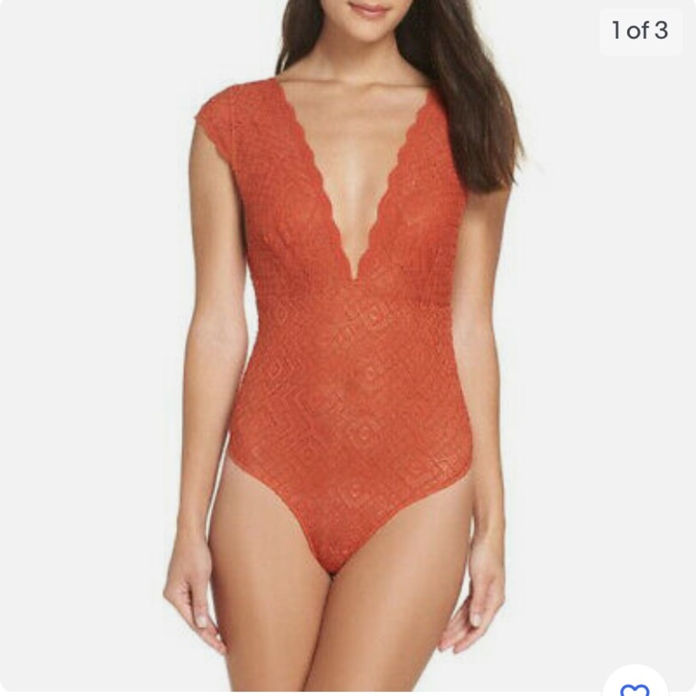 NWT Free People Lace Thong Bodysuit in size XS